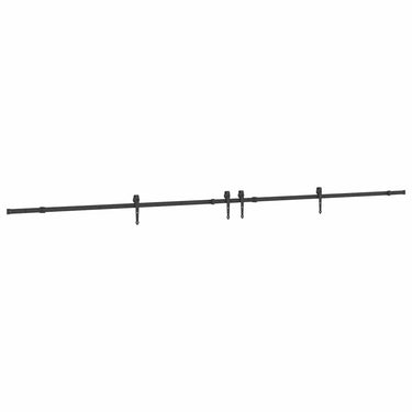 Vidaxl doos met onderdelen voor schuifdeur 427 cm staal zwart