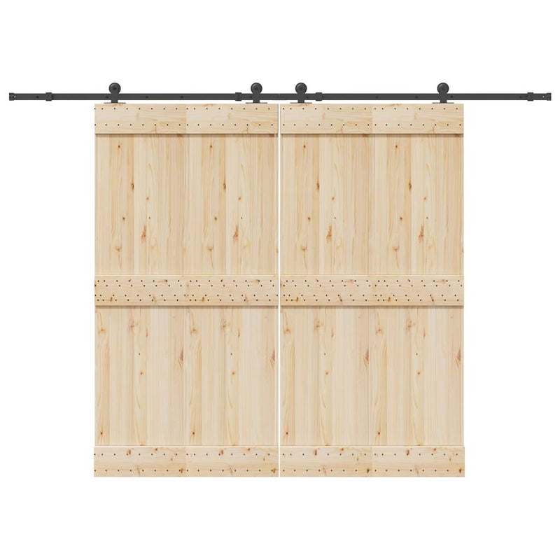 Load image into Gallery viewer, Vidaxl doos met onderdelen voor schuifdeur 305 cm staal zwart
