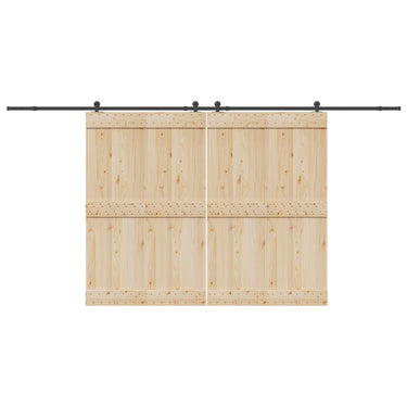 Vidaxl doos met onderdelen voor schuifdeur 427 cm staal zwart