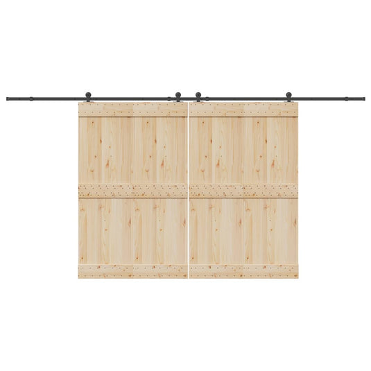 Vidaxl doos met onderdelen voor schuifdeur 427 cm staal zwart