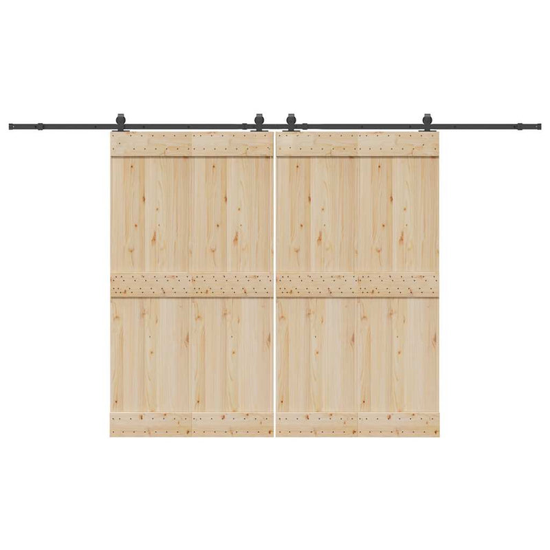 Load image into Gallery viewer, Vidaxl doos met onderdelen voor schuifdeur 366 cm staal zwart
