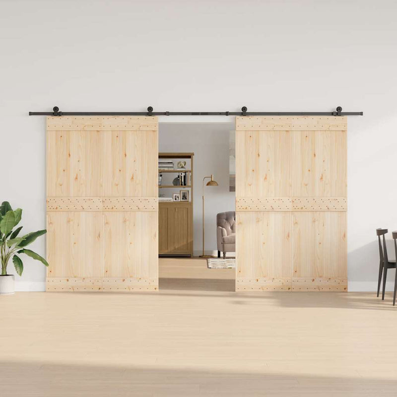 Load image into Gallery viewer, Vidaxl doos met onderdelen voor schuifdeur 400 cm staal zwart

