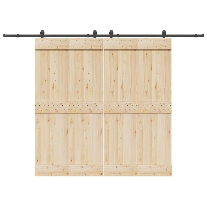Load image into Gallery viewer, Vidaxl doos met onderdelen voor schuifdeur 305 cm staal zwart
