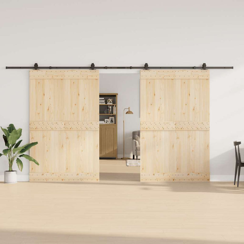 Load image into Gallery viewer, Vidaxl doos met onderdelen voor schuifdeur 427 cm staal zwart
