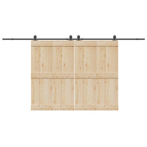 Vidaxl doos met onderdelen voor schuifdeur 427 cm staal zwart