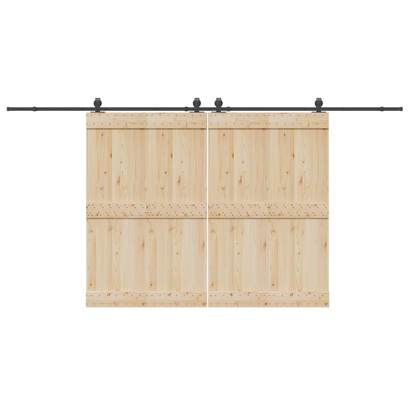 Load image into Gallery viewer, Vidaxl doos met onderdelen voor schuifdeur 427 cm staal zwart
