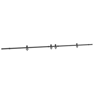 Vidaxl doos met onderdelen voor schuifdeur 427 cm staal zwart