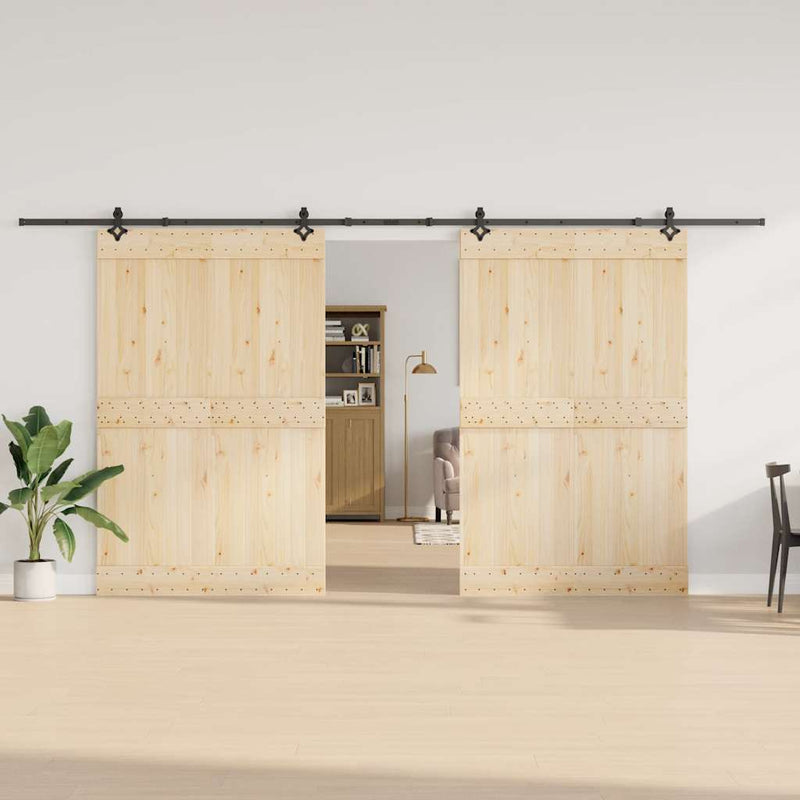 Load image into Gallery viewer, Vidaxl doos met onderdelen voor schuifdeur 427 cm staal zwart
