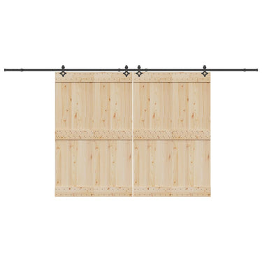 Vidaxl doos met onderdelen voor schuifdeur 427 cm staal zwart