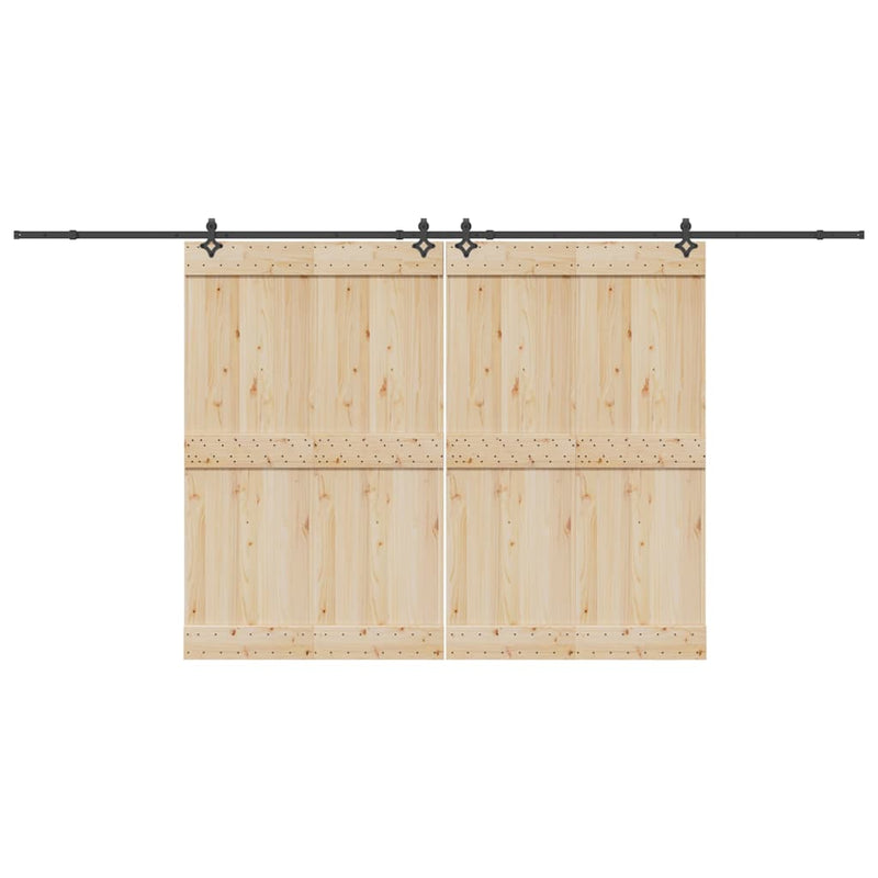 Load image into Gallery viewer, Vidaxl doos met onderdelen voor schuifdeur 427 cm staal zwart
