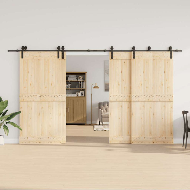 Load image into Gallery viewer, Vidaxl doos met onderdelen voor schuifdeur 400 cm staal zwart
