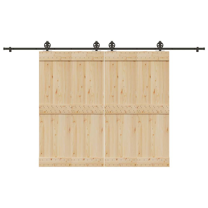 Load image into Gallery viewer, Vidaxl doos met onderdelen voor schuifdeur 366 cm staal zwart
