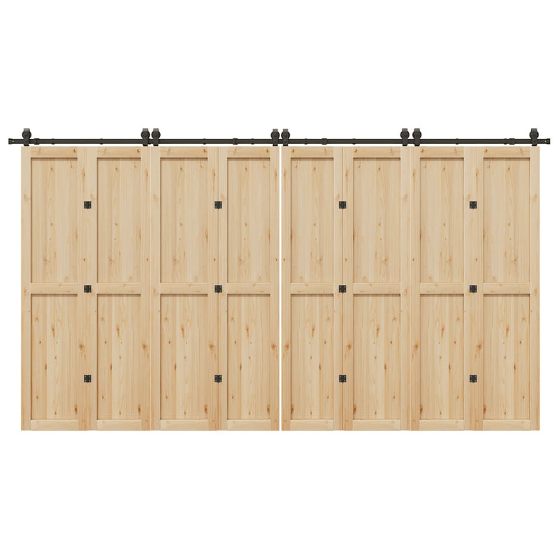Load image into Gallery viewer, Vidaxl doos met onderdelen voor schuifdeur 400 cm staal zwart
