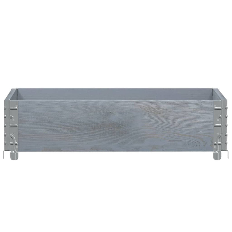 Load image into Gallery viewer, Vidaxl palletopzetrand 80x60 cm massief grenenhout grijs
