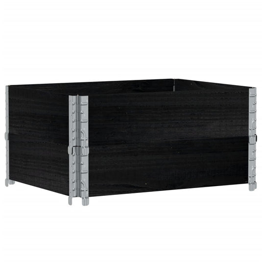 Vidaxl palletopzetranden 2 st 80x60 cm massief grenenhout zwart