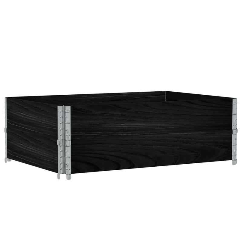 Load image into Gallery viewer, Vidaxl palletopzetranden 2 st 120x80 cm massief grenenhout zwart
