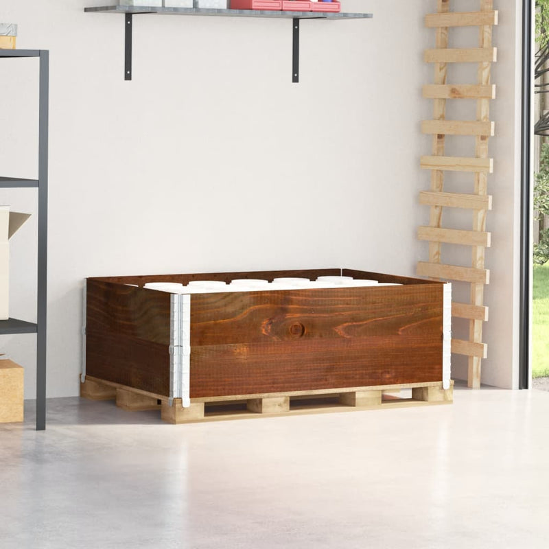 Load image into Gallery viewer, Vidaxl palletopzetranden 2 st 120x80 cm massief grenenhout bruin
