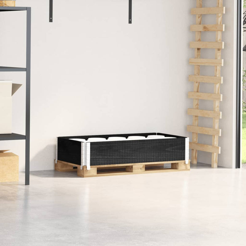 Load image into Gallery viewer, Vidaxl palletopzetrand 100x50 cm massief grenenhout zwart
