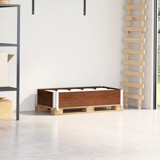 Vidaxl palletopzetrand 100x50 cm massief grenenhout bruin