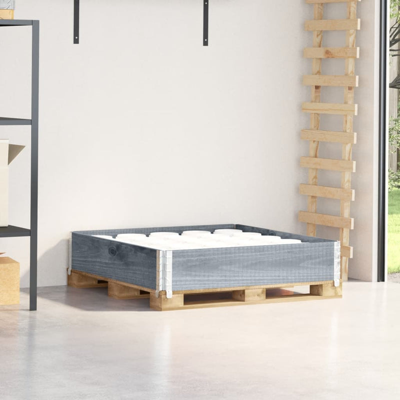 Load image into Gallery viewer, Vidaxl palletopzetrand 100x100 cm massief grenenhout grijs
