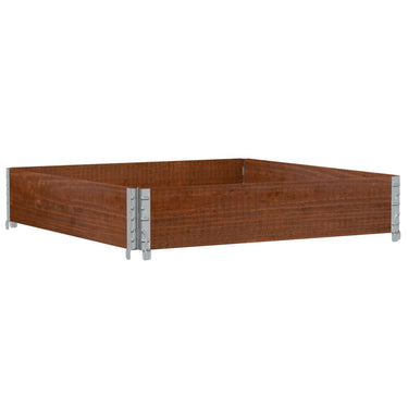 Vidaxl palletopzetrand 100x100 cm massief grenenhout bruin