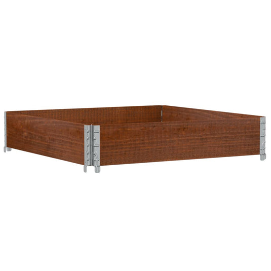 Vidaxl palletopzetrand 100x100 cm massief grenenhout bruin
