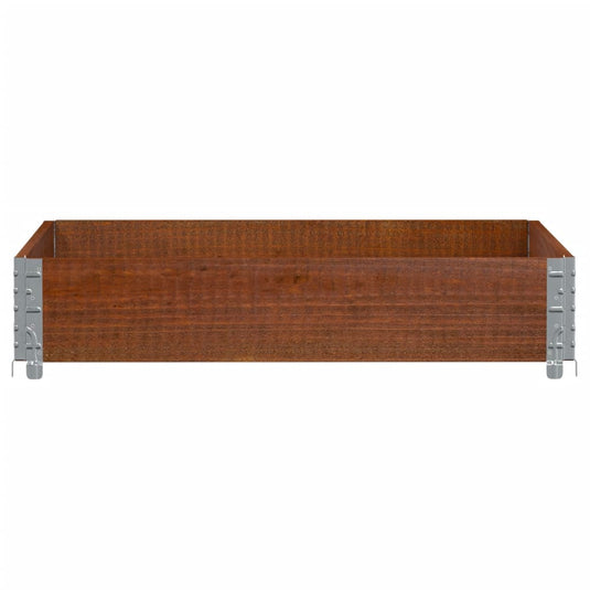 Vidaxl palletopzetrand 100x100 cm massief grenenhout bruin