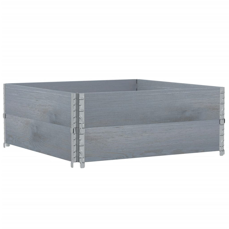 Load image into Gallery viewer, Vidaxl palletopzetranden 2 st 100x100 cm massief grenenhout grijs
