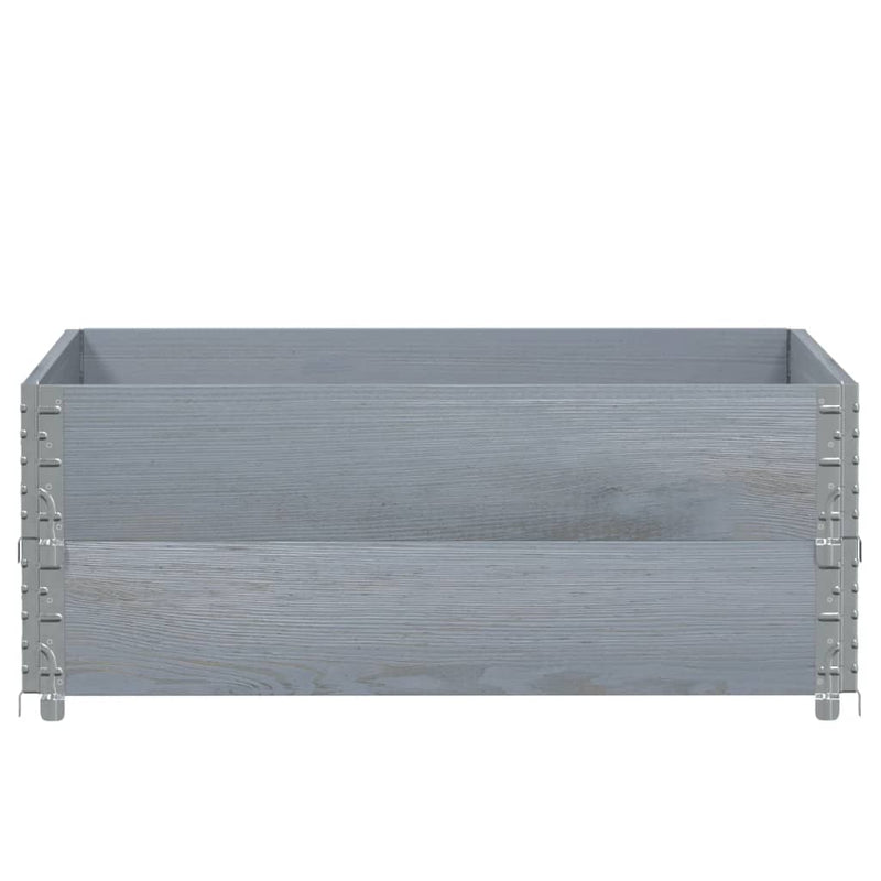 Load image into Gallery viewer, Vidaxl palletopzetranden 2 st 100x100 cm massief grenenhout grijs
