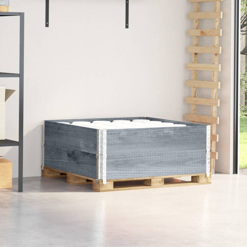 Load image into Gallery viewer, Vidaxl palletopzetranden 2 st 100x100 cm massief grenenhout grijs
