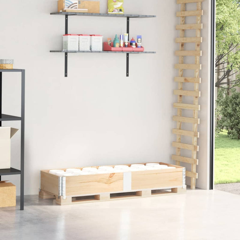 Load image into Gallery viewer, Vidaxl palletopzetrand 150x50 cm massief grenenhout
