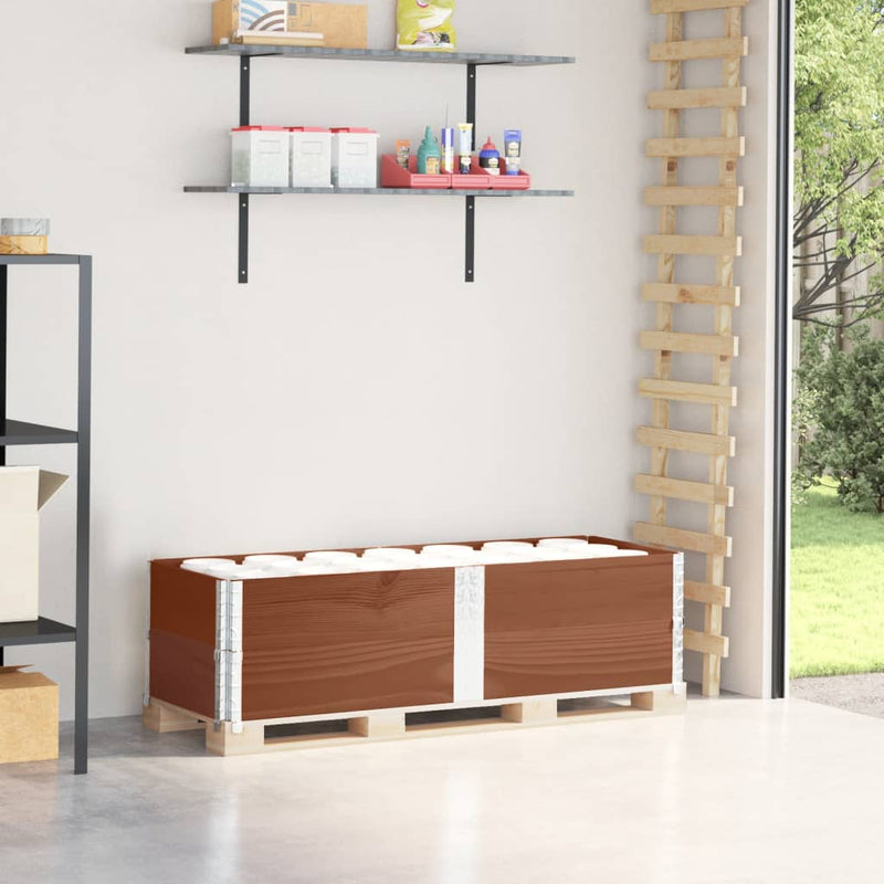 Load image into Gallery viewer, Vidaxl palletopzetranden 2 st 150x50 cm massief grenenhout bruin
