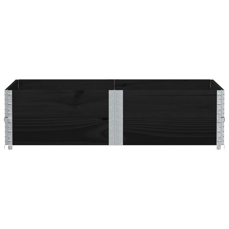 Load image into Gallery viewer, Vidaxl palletopzetranden 2 st 150x100 cm massief grenenhout zwart
