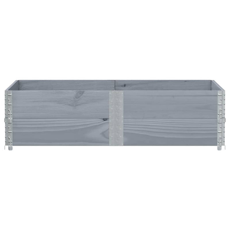 Load image into Gallery viewer, Vidaxl palletopzetranden 2 st 150x100 cm massief grenenhout grijs
