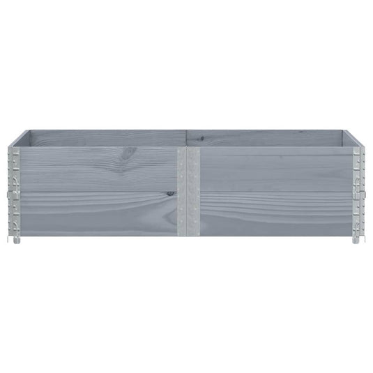 Vidaxl palletopzetranden 2 st 150x100 cm massief grenenhout grijs