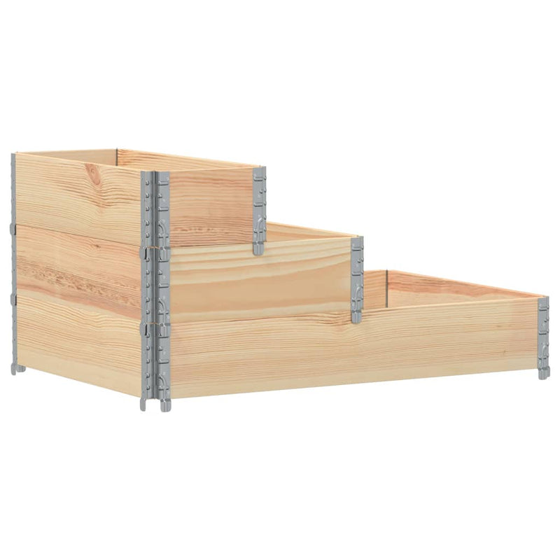 Load image into Gallery viewer, Vidaxl verhoogde plantenbak 3-laags 120x80 cm massief grenenhout
