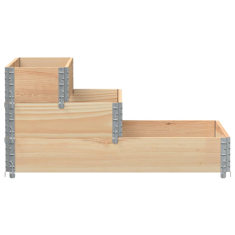 Load image into Gallery viewer, Vidaxl verhoogde plantenbak 3-laags 120x80 cm massief grenenhout
