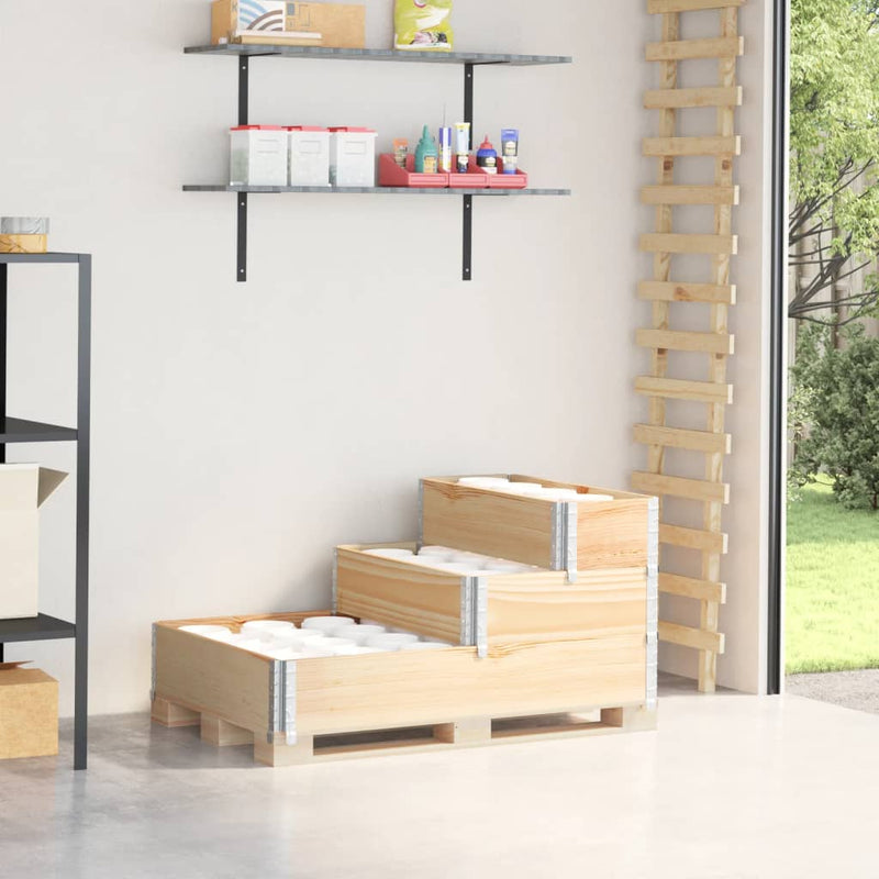 Load image into Gallery viewer, Vidaxl verhoogde plantenbak 3-laags 120x80 cm massief grenenhout
