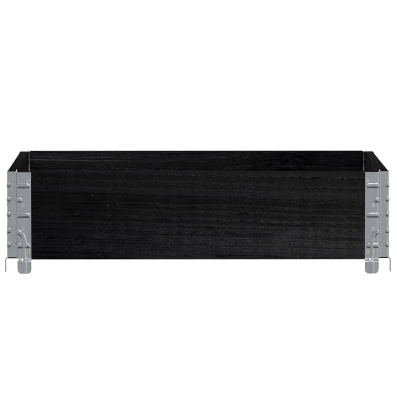 Load image into Gallery viewer, Vidaxl plantenbak 80x60 cm massief grenenhout zwart
