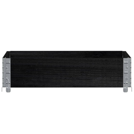 Vidaxl plantenbak 80x60 cm massief grenenhout zwart