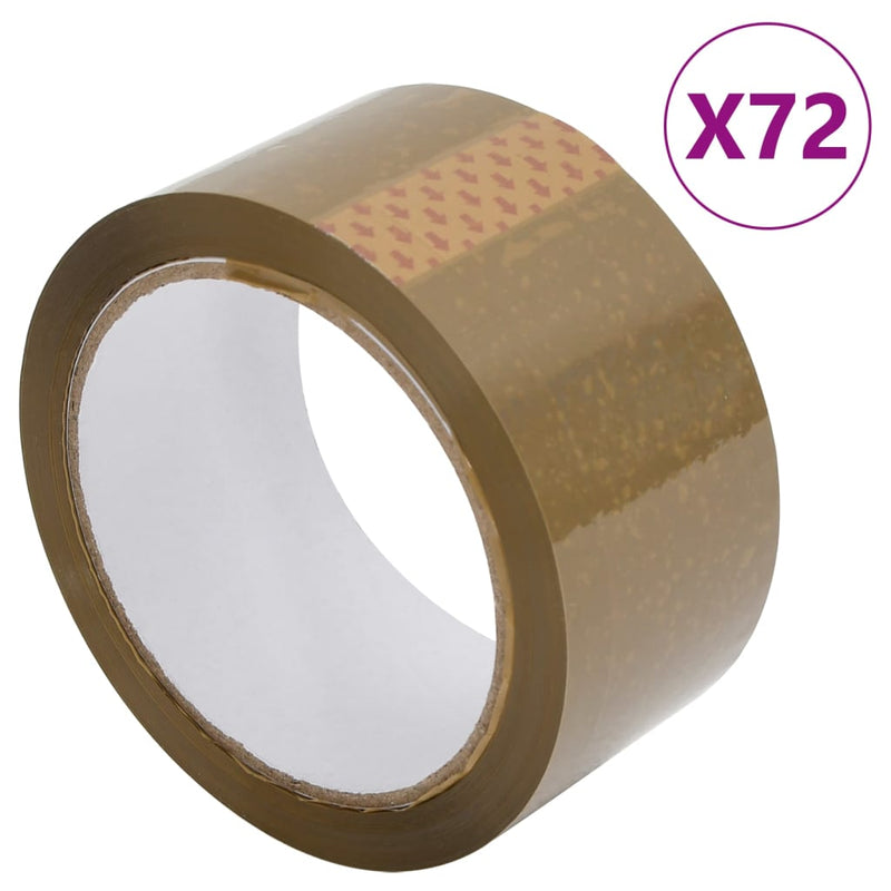 Load image into Gallery viewer, Vidaxl verpakkingstapes 72 st 48 mm x 66 m bruin
