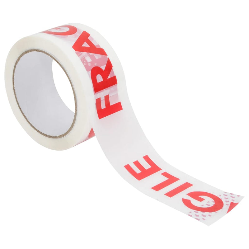 Load image into Gallery viewer, Vidaxl verpakkingstapes 36 st met fragile-print 48 mm x 66 m wit
