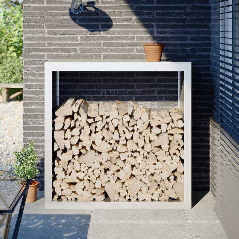 Load image into Gallery viewer, Vidaxl haardhoutrek 100x40x100 cm staal wit
