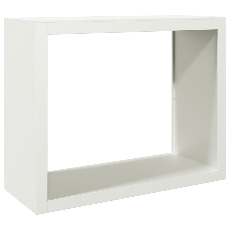 Load image into Gallery viewer, Vidaxl haardhoutrek 100x40x80 cm staal wit
