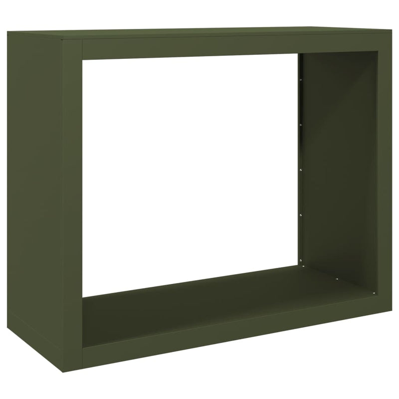 Load image into Gallery viewer, Vidaxl haardhoutrek 100x40x80 cm staal groen
