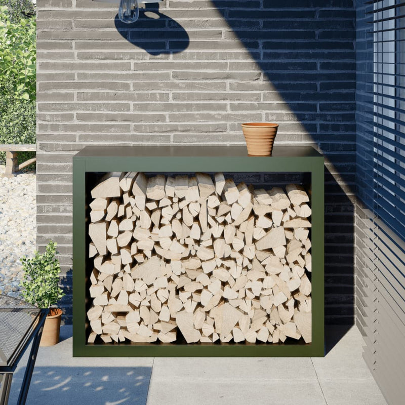 Load image into Gallery viewer, Vidaxl haardhoutrek 100x40x80 cm staal groen

