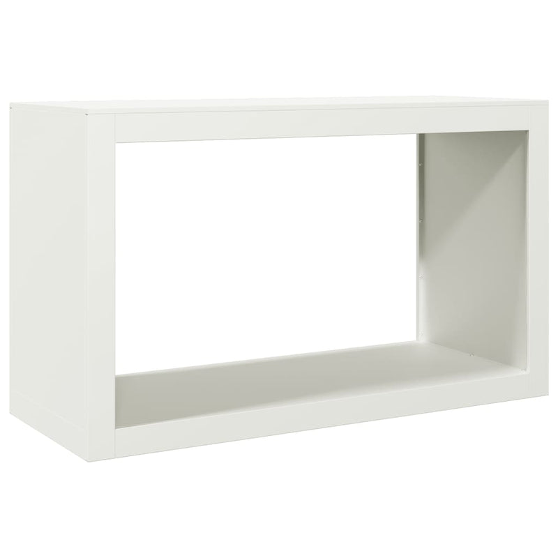 Load image into Gallery viewer, Vidaxl haardhoutrek 100x40x60 cm staal wit
