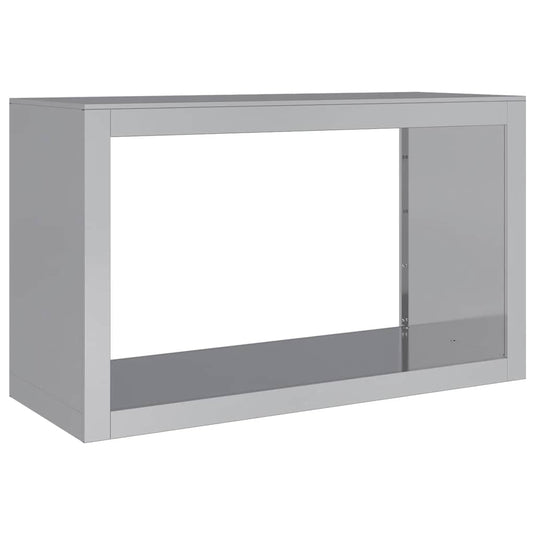 Vidaxl haardhoutrek 100x40x60 cm gegalvaniseerd staal