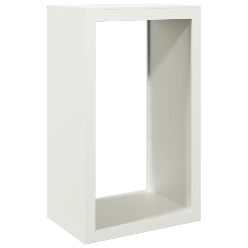 Load image into Gallery viewer, Vidaxl haardhoutrek 60x40x100 cm staal wit
