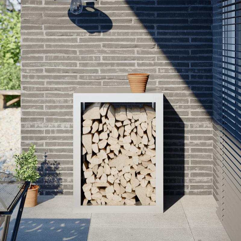 Load image into Gallery viewer, Vidaxl haardhoutrek 60x40x80 cm staal wit
